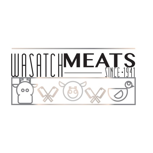 Concept logo for meat company