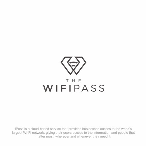 Classy logo for a mobile app - The WifiPass