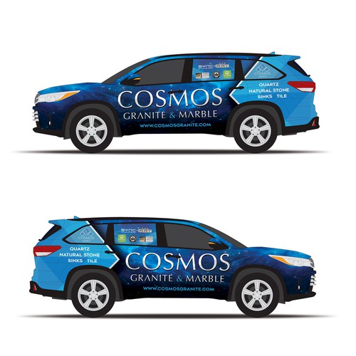 SUV Branding for a granite shop