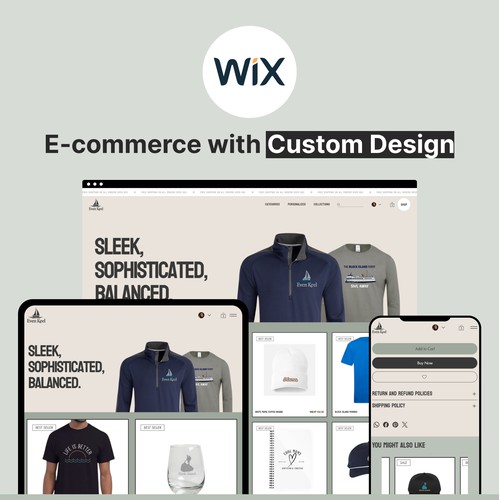 E-commerce development with Custom Design forfor Even Keel