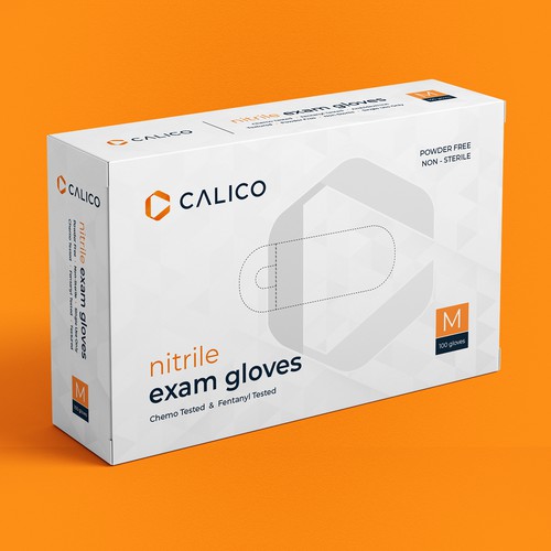 Packaging Design for Calico - Nitrile Exam Gloves