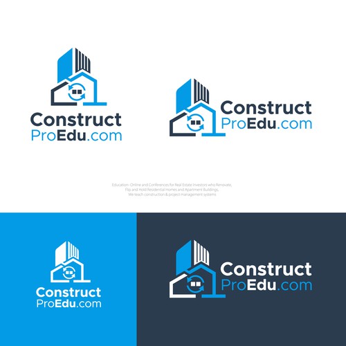 Simple clean and professional logo design for Construct Pro Edu .com