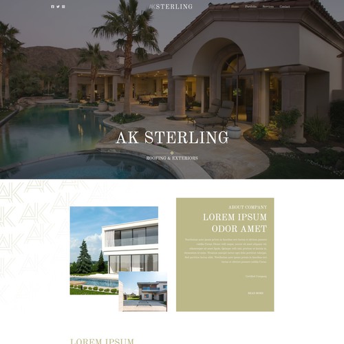Website design for high end construction company