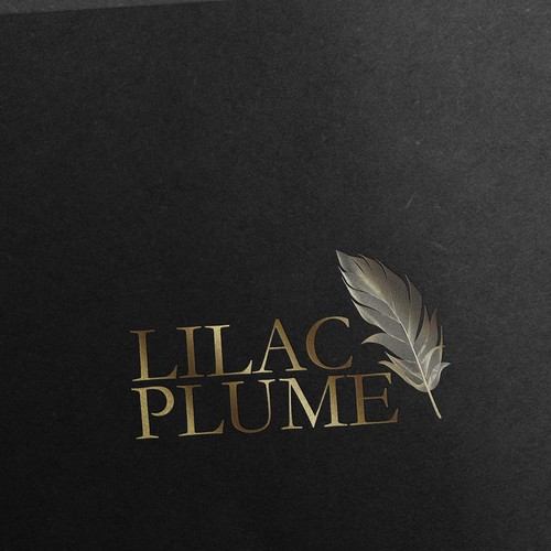 Create a luxurious feather logo for Lilac Plume skin care company