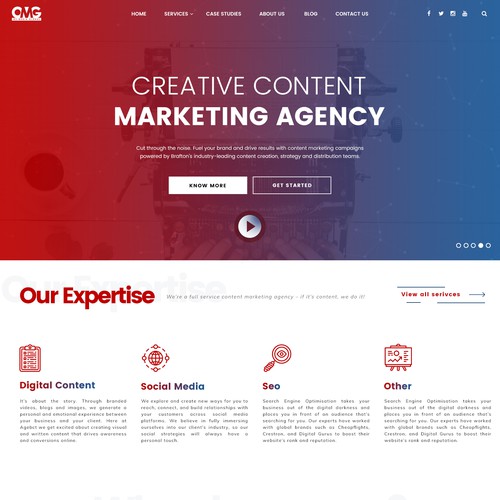 WEBPAGE DESIGN FOR MARKETING AGENCY