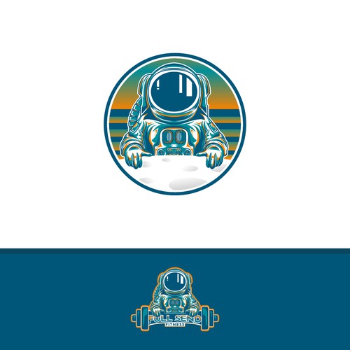 astronaut illustration logo