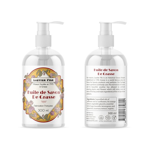 Liquid soap label design