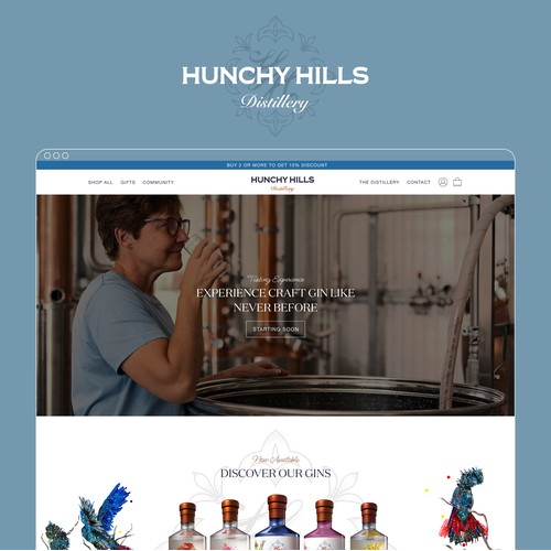 Hunchy Hills Distillery Shopify Development: Female led distillery, breaking the stereotype