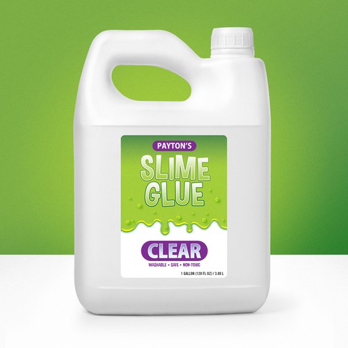 Concept for Slime Glue Gallon Label