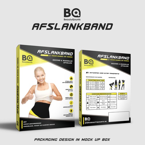 Packaging Design for BeautyQounts Slimming Belt