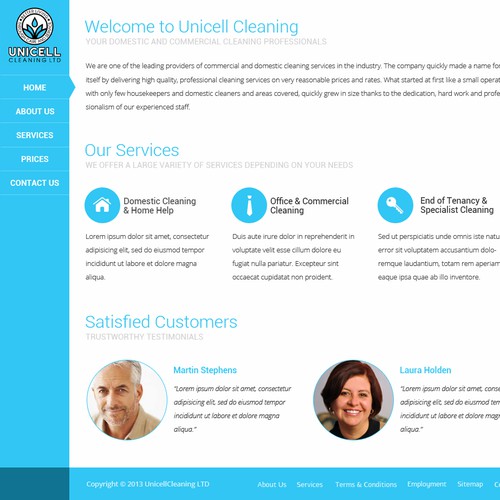 Unicell Cleaning Ltd. needs a new website design