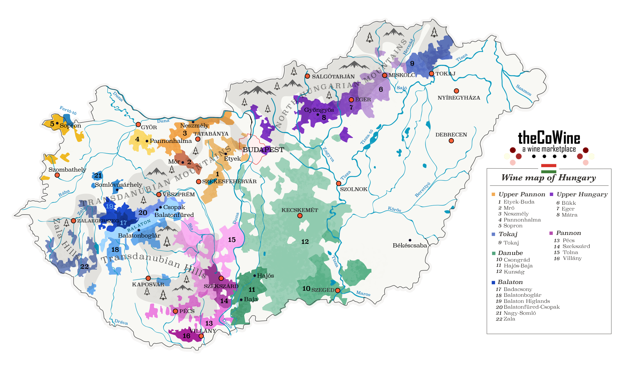 葡萄酒地图：西班牙，葡萄牙和匈牙利