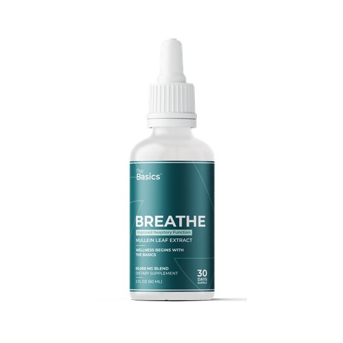 Breathe Dietary Supplement Label Design