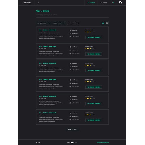 Courses for contest Redesign of the memorization app