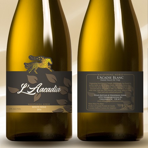 White wine label design