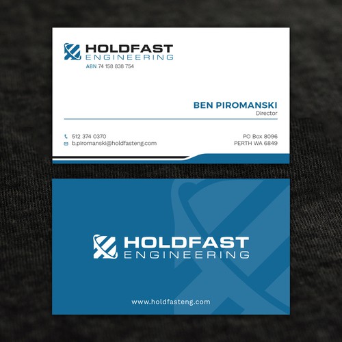Business Card design for Holdfast Engineering
