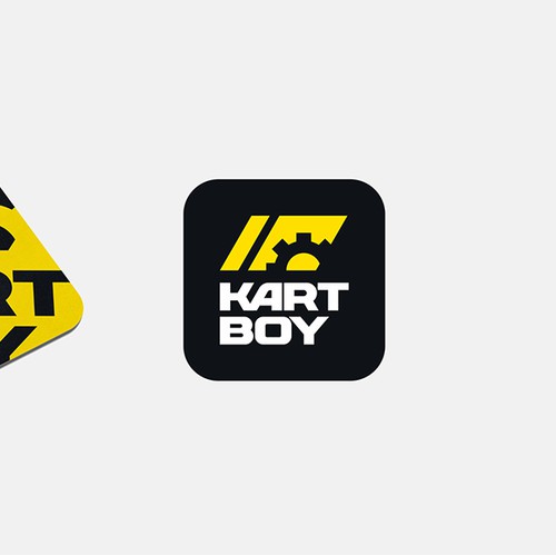 kart boy logo concept