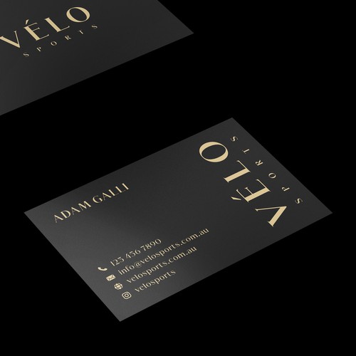 Minimalist luxury business card design for the modern athlete