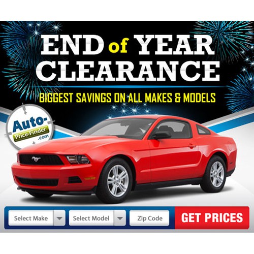 Create an End of Year Banner for an Automotive Company