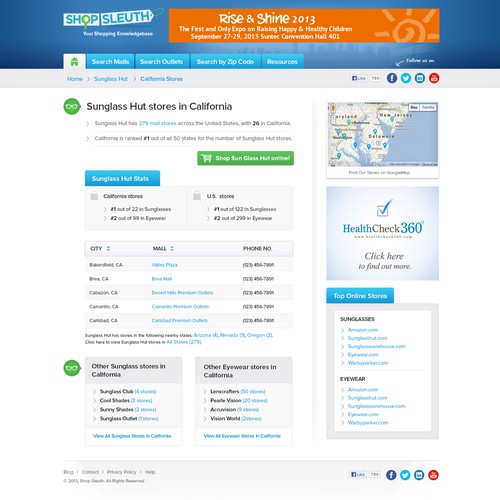 New Page Design for Shopping Engine