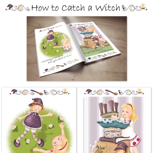 Children's Storybook Illustration - "How To Catch A Witch" - meant foryoung children