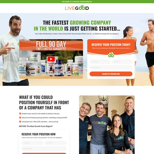 LiveGood Website Redesign