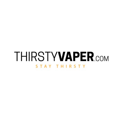 Simple clean logo for Thirsty Vaper