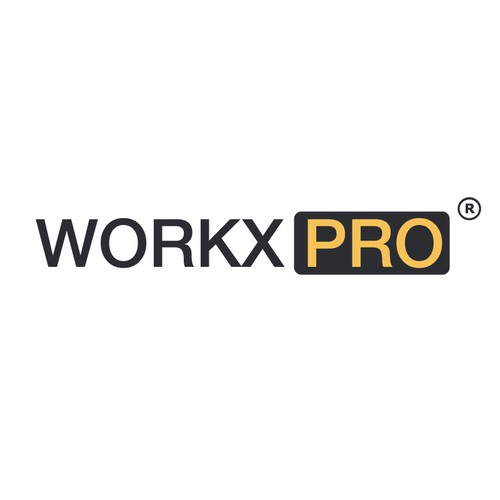 Minimalist logo design for workxpro 