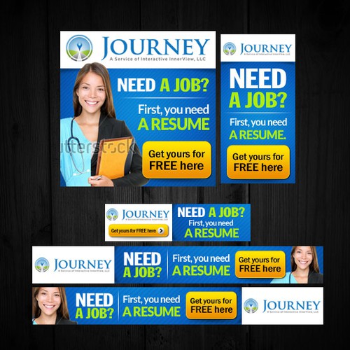Build a Free Resume banner ad for Journey