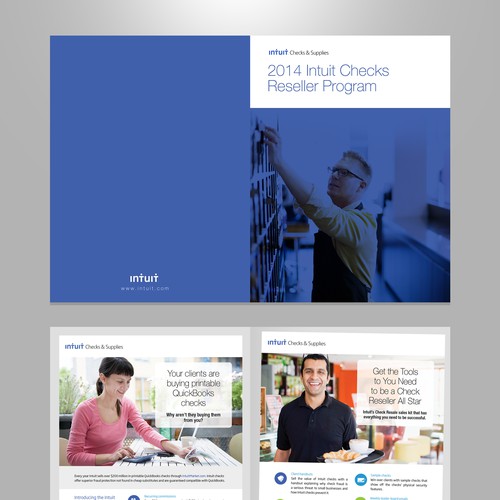 Design folder and double-sided handout for trade show
