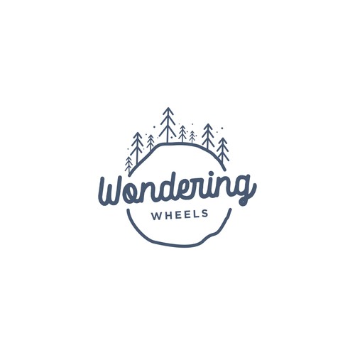 bold logo concept for wondering wheels