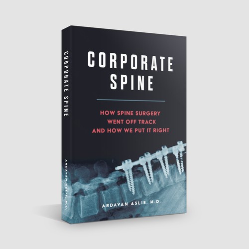 Book cover concept about spine surgery 