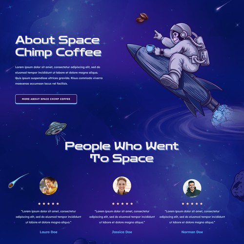 Space Chimp Coffee Shopify Website