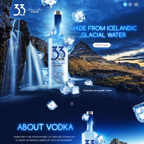 Webpage for the world's best new Vodka