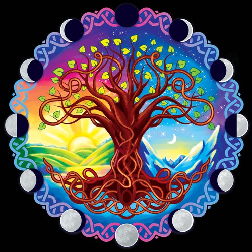 Pagan wall clock design