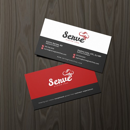 Logo and Business Card design for Serve Gluten-free