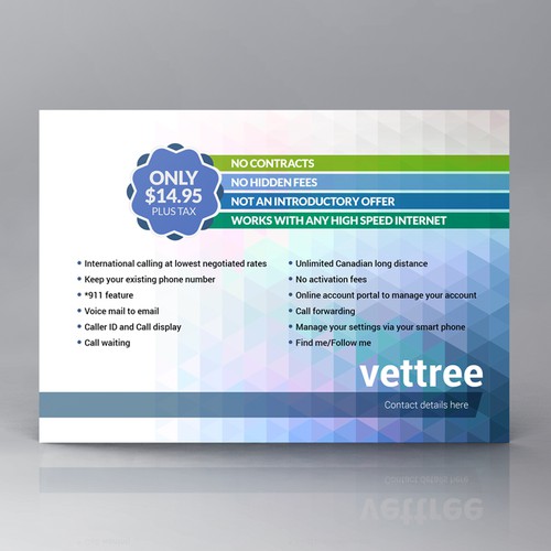 Create a flyer for a dynamic company looking to change the communication industry!