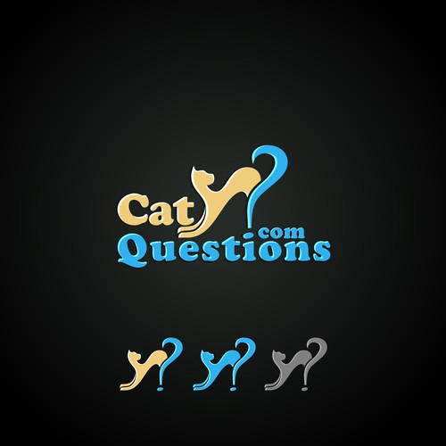 Bold logo concept for cat question