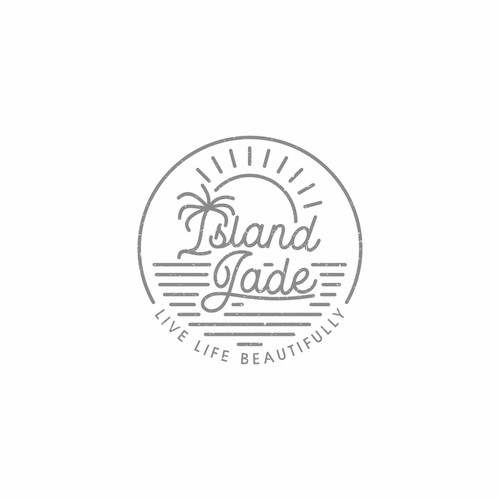 Monoline style logo for Island Jade
