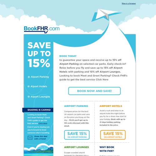 Create a new promotional email template for BookFHR.com