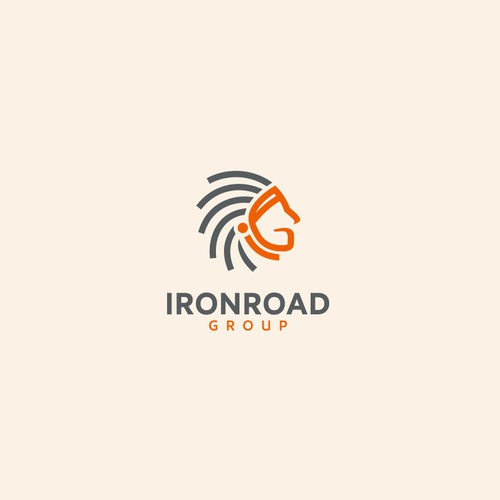 Iron Road logo with Native American concept.