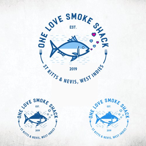 Logo for fish and smoked food products from St Kitts & Nevis, West Indies