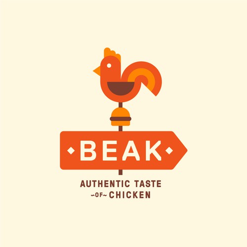 Logo concept for chicken burger restaurant