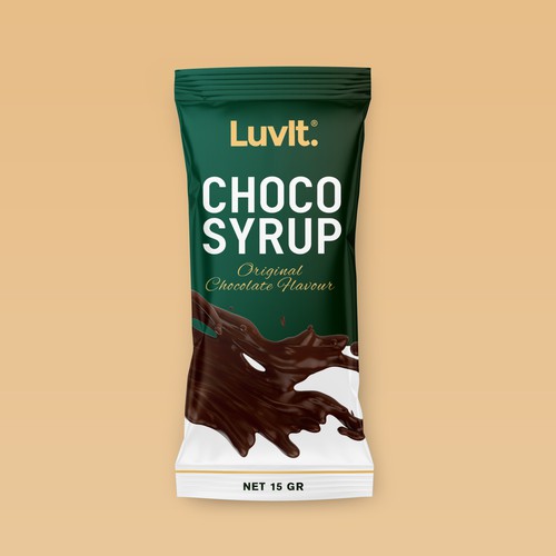 Chocolate Syrup Pouch Design