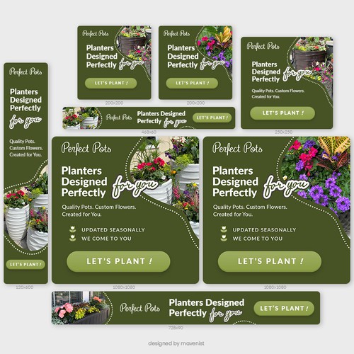 Banner Ads For a Custom Flower Planter Business