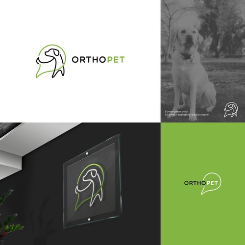 Minimalist logo design for Ortho Pet