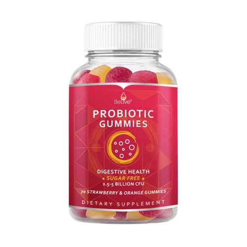 Probiotic Gummies label design