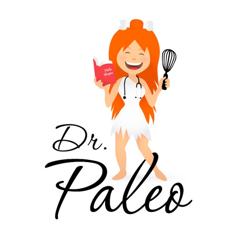 Create a Logo for 'Dr. Paleo' a website dedicated to sharing the best Paleo recipes