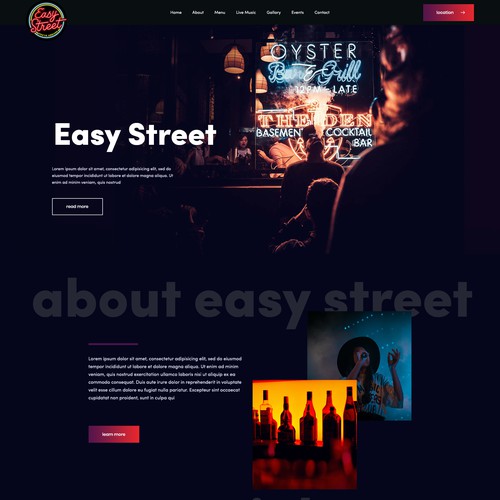 Home Page Design For Karaoke/Bar
