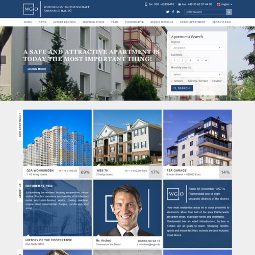 Modern well managed buying selling info based property website